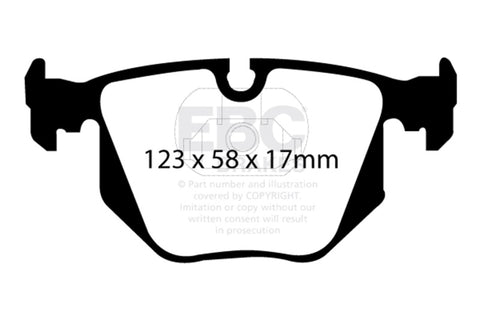 EBC 01-07 BMW M3 3.2 (E46) Yellowstuff Rear Brake Pads - DP41118R