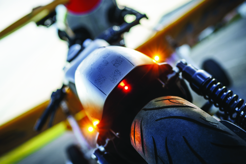 Kuryakyn Kellerman Atto Clear Lens Amber Satin Black - 2535