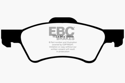 EBC 01-07 Chrysler Town & Country 3.3 Rear Rotors Ultimax2 Front Brake Pads - UD857