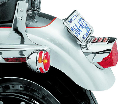 Kuryakyn Tail Lamp Visor With Slots Chrome - 8130