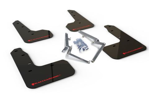 Rally Armor 17-19 Honda Civic Sport & Touring (Hatch) Black UR Mud Flap w/ Red Logo - MF51-UR-BLK/RD