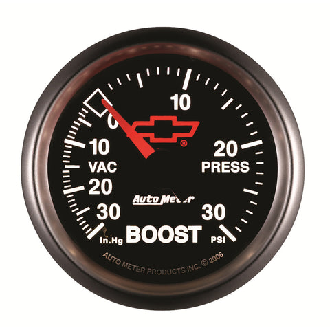 Autometer Sport-Comp II GM 52mm 30 PSI Mechanical Boost Vacuum Gauge - 3603-00406