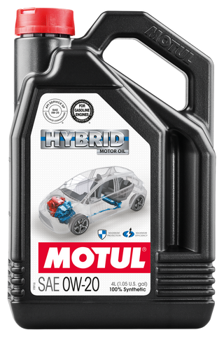 Motul 4L Hybrid Synthetic Motor Oil - 0W20 - 107142