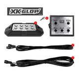 XK Glow Strobe Pod Lights w/ Traffic Modes Ultra LEDs Multiple Modes + Solid On - Red + Blue 4pc - XK052001-4RB