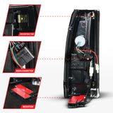ANZO 88-99 Chevy/GMC C/K1500/2500/3500 Full LED Light Tube Taillights Black Housing Smoke Lens - 311486