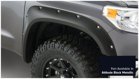 Bushwacker 16-18 Toyota Tundra Fleetside Pocket Style Flares 4pc - Midnight Black - 30918-43