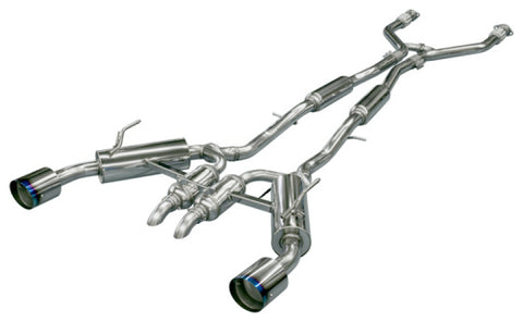 HKS Infiniti Q50 Hybrid VQ37 Dual Hi-Power Titanium Tip Catback Exhaust - 32009-KN001