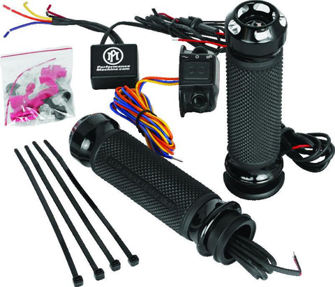 Performance Machine FLHX TBW Apex Heated Grips - Contrast Cut - 0063-2093-BM
