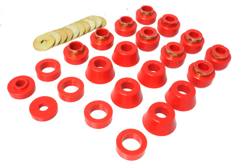 Energy Suspension Body Mounts - Red - 2.4105R