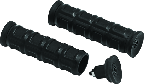 Kuryakyn Dillinger Grips 7/8in Universal Black - 6679