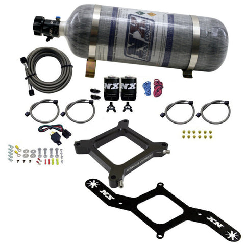 Nitrous Express 4150 Assassin Plate Stage 6 Nitrous Kit (50-300HP) w/12lb Bottle - 67040-12