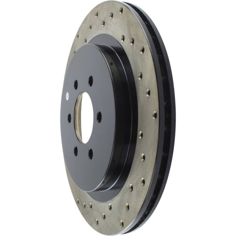 StopTech 92-02 Dodge Viper Drilled Rear Right Cryo Rotor - 128.63037CR