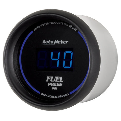 Autometer 52.4mm 1-100 PSI Black Digital Fuel Pressure Gauge - 6963