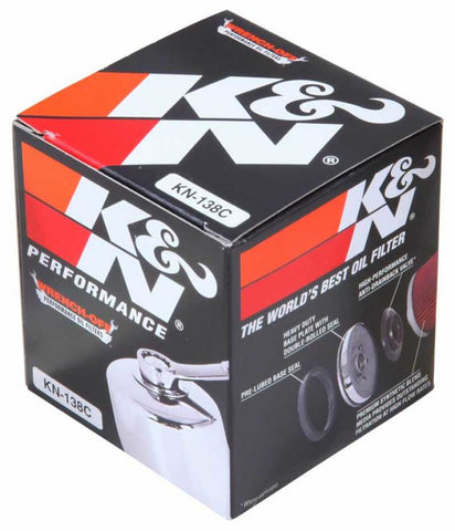 K&N Suzuki / Arctic Cat / Cagiva / Kawasaki / KYMCO / Aprilia 2.813in OD x 3.221in H Oil Filter - KN-138C