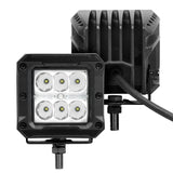 Go Rhino Xplor Bright Series Cube LED Spot Light Kit (Surface/Threaded Stud Mount) 3x3 - Blk (Pair) - 751803023SCS