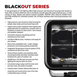 Go Rhino Xplor Blackout Series Sgl Row LED Light Bar (Side/Track Mount) 39.5in. - Blk - 754004011CSS