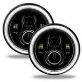 Oracle 7in High Powered LED Headlights - Black Bezel - White - 5769-001