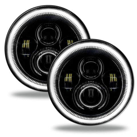 Oracle 7in High Powered LED Headlights - Black Bezel - White - 5769-001