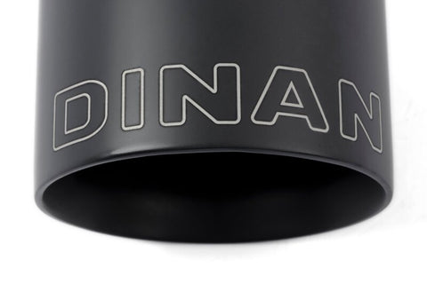 Dinan Double-Walled 4in Clamp-On Exhaust Tip - Black - 4in Outlet / 3in Inlet - D663-0638-BOX
