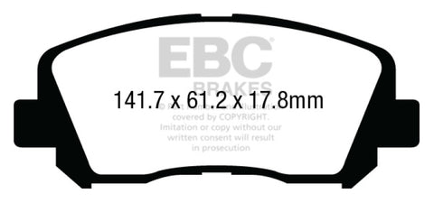 EBC 15+ Chrysler 200 2.4 Greenstuff Front Brake Pads - DP23007
