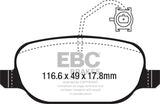 EBC 2014+ Alfa Romeo 4C 1.75L Turbo Yellowstuff Rear Brake Pads - DP42236R