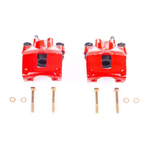 Power Stop 95-98 Jeep Grand Cherokee Rear Red Calipers w/o Brackets - Pair - S4398