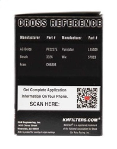 K&N Pro Series Oil FIlter 1.188in ID x 2.125in OD x 2.688in H for 99-01 Cadillac Catera - PS-7001