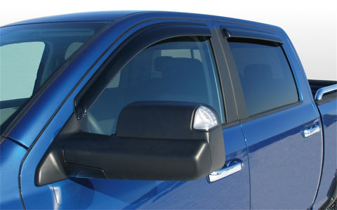 Stampede 2009-2018 Dodge Ram 1500 Crew Cab Pickup Tape-Onz Sidewind Deflector 4pc - Smoke - 6253-2