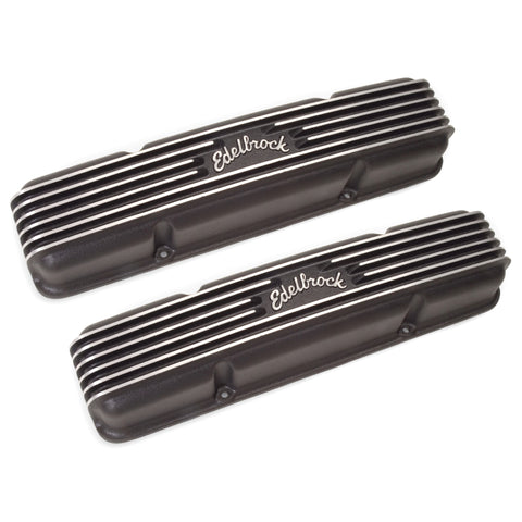 Edelbrock Valve Cover Classic Series Chevrolet 1959-1986 262-400 CI V8 Black - 41453