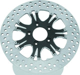 Performance Machine Disc/Carr 11.5in Heathen Front Left - Contrast Cut Platinum - 0133-1522HEAS-BMP