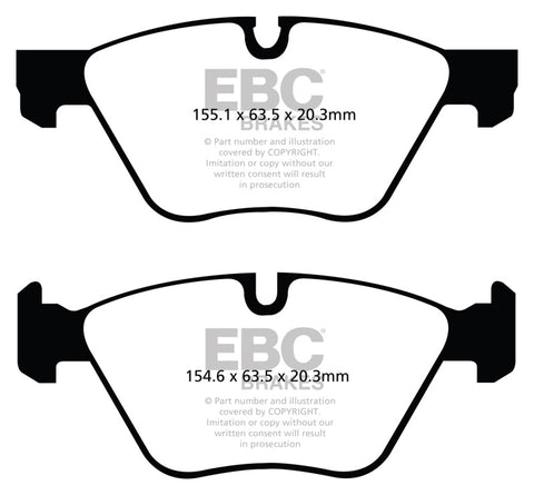 EBC 11+ BMW 528 2.0 Turbo (F10) Yellowstuff Front Brake Pads - DP42088R