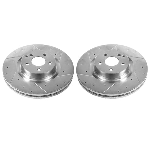 Power Stop 12-16 Mercedes-Benz C250 Front Evolution Drilled & Slotted Rotors - Pair - EBR1265XPR