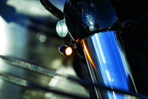 Kuryakyn Kellerman Atto Clear Lens Amber Satin Black - 2535