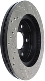 StopTech 04-06 Dodge Durango / 02-10 Ram 1500 (exc Mega Cab) Front Right Slotted & Drilled Rotor - 127.67053R