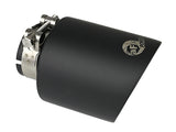 aFe Takeda 304 SS Clamp-On Exhaust Tip 2.5in. Inlet / 4.5in. Outlet / 7in. L - Black - 49T25454-B072