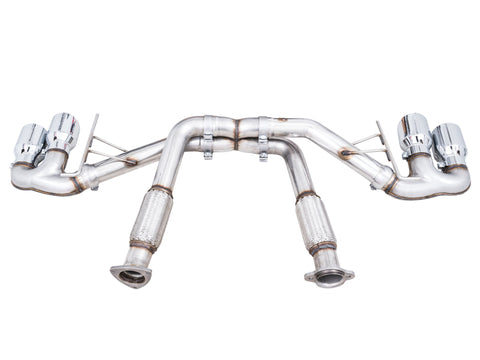 AWE Tuning 2020 Chevrolet Corvette (C8) Track Edition Exhaust - Quad Chrome Silver Tips - 3020-42080