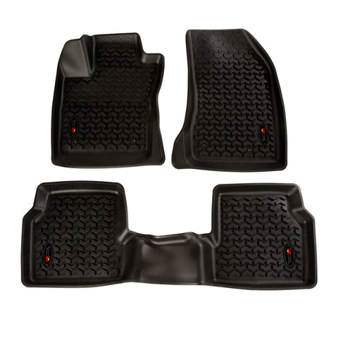 Rugged Ridge Floor Liner Front/Rear Black 2018-2019 Jeep Compass - 12987.42