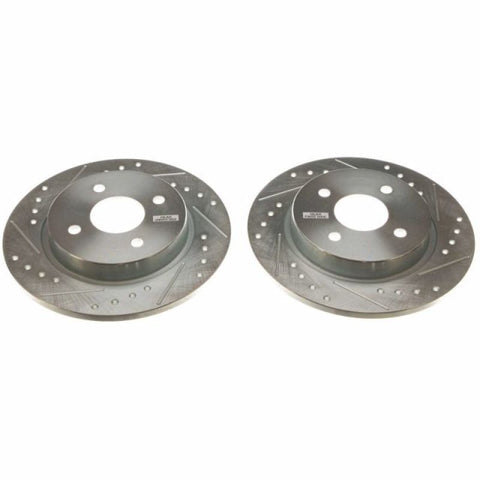 Power Stop 2018 Ford EcoSport Rear Evolution Drilled & Slotted Rotors - Pair - AR85193XPR