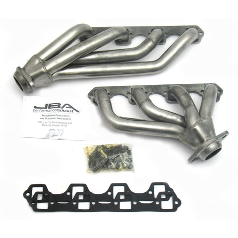 JBA 65-73 Ford Mustang 351W SBF 1-5/8in Primary Raw 409SS Mid Length Header - 1653S