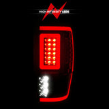 ANZO 19-22 Ford Ranger Full LED Taillights w/ Lightbar Sequential Signal Black Housing/Clear Lens - 311446