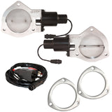 QTP 4in Bolt-On QTEC Dual Electric Cutout Valves w/Flanges - Pair - QTEC80F