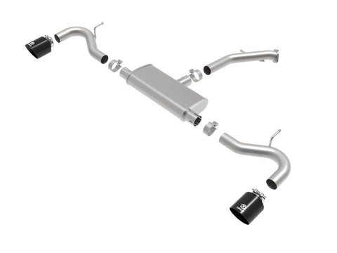 aFe Takeda Series 2.5in 409 SS Axle-Back Exhaust 18-20 Hyundai Elantra GT L4-1.6L(t) w/ Black Tips - 49-47016-B