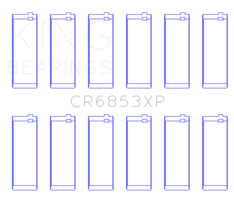 King BMW S50B32 +.025mm Standard .709in Length Con Rod Bearing Set - CR6853XPSTDX