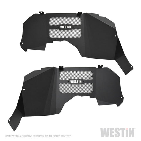 Westin 18-20 Jeep Wrangler JL Inner Fenders - Front - Textured Black - 62-11025