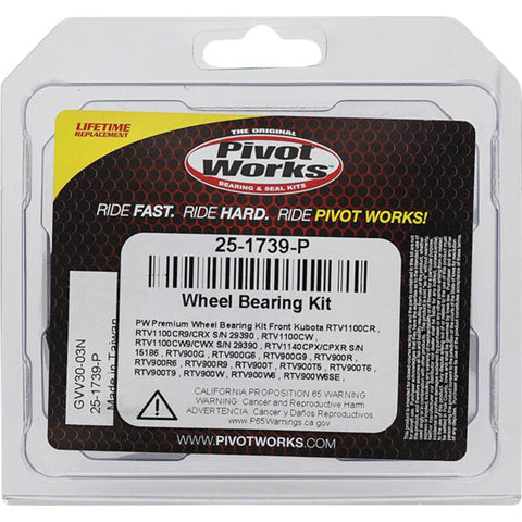 Pivot Works Kubota Wheel Bearing Kit Premium Bearings - 25-1739-P