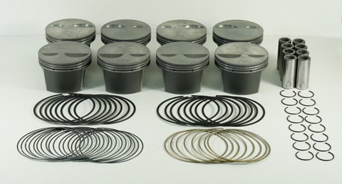 Mahle MS Piston Set SBC 315ci 3.796in Bore 3.480in Stroke 5.700in Rod .927 Pin -1cc 9.9 CR Set of 8 - 930205596