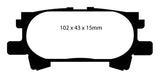 EBC 04-07 Lexus RX330 3.3 Yellowstuff Rear Brake Pads - DP41682R