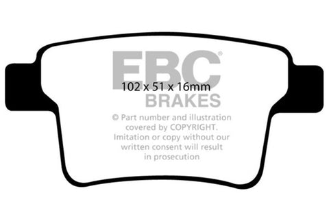 EBC 04-07 Ford Five Hundred 3.0 Ultimax2 Rear Brake Pads - UD1071