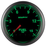 AutoMeter Gauge Fuel Press 2-1/16in. 15PSI Stepper Motor W/Peak & Warn Elite - 5667