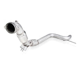Stainless Works 2015-16 Mustang Downpipe 3in High-Flow Cats Factory Connection - M15EDPCAT